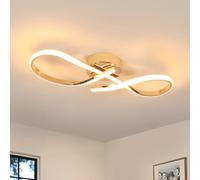 Riserva Plafonnier LED Créatif, 24 W Chambre Lampe de Plafond Or Moderne, 3000 K Lumière Chaude Luminaire Plafonnier en Aluminium pour Salon, Chambre, Couloir, Étude, Bureau, 50 cm