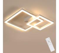 Riserva Plafonnier LED Dimmable, 34W Avec Télécommande, 350° Rotatif Luminaire Plafonnier Blanc, 3000K-6500K, Carré Lampe de Plafond Moderne Creative pour Salon, Chambre, Couloir, Salle à Manger
