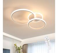 Riserva Plafonnier LED Dimmable, 42W 4725LM Modern Luminaire Plafonnier avec Télécommande, 3000-6500K, Rond Lampe de Plafond Blanc Pour Chambre à Coucher, Salon, Salle à Manger, Couloir, Bureau