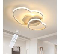 LED Plafonnier Dimmable Moderne avec Télécommande Silice et Aluminium pour Salon Salle à manger Bureau