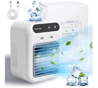 ®RisingFF Climatiseur portable, 25 W, 2 jets d'air froid, 2 vitesses, convient pour chambre, bureau, extérieur