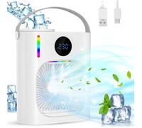 ®RisingFF Climatiseur portable, 900 ml, silencieux, 4 en 1, 2 modes de pulvérisation (A)