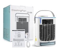 ®RisingFF Climatiseur portable pour camping-car, 3 vitesses réglables, climatiseur portable à faible bruit