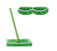®RisingFF Lot de 2 chiffons de rechange pour balai à franges Swiffer Sweeper en polaire corail lavable et réutilisable