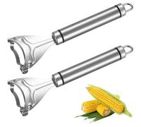 ®RisingFF Lot de 2 éplucheurs de maïs en acier inoxydable outil d'épluchage d'épis de maïs éplucheur de maïs