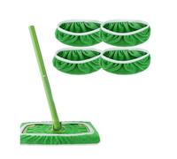 ®RisingFF Lot de 4 chiffons de rechange pour balai à franges Swiffer Sweeper en polaire corail lavable et réutilisable