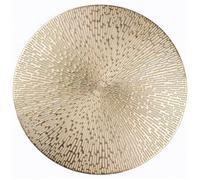 ®RisingFF Lot de 4 sets de table ronds dorés de 15 pouces, en PVC, lavables, antidérapants, résistants à la chaleur