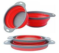 ®RisingFF Passoire pliable en silicone lot de 2 rouge 30 5 + 24 5 cm silicone sans BPA