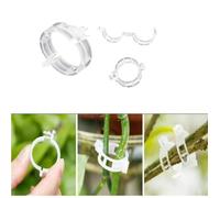 ®RisingFF Pinces pour tuteurs/treillis de plantes lot de 100 transparentes