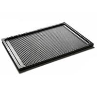 RISOLI' | BBQ, plaque antiadhésive 38 x 22 cm, grille pour barbecue et four, grande épaisseur 6 mm, en aluminium fondu recy abriquée en Italie