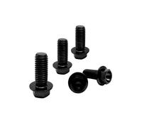 RISON-Titanium 5 Pièces Vis à Tête à Bride en Titane M5x0.8x15mm, Vis de Tête de Rondelle de Bouchon Boulons à Tête Hexagonale d'entraînement Fixation pour Vélo, Moto, Voiture