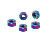 RISON-Titanium Écrou Hexagonal en Titane M6, Écrous Hexagonaux et Mecaniques DIN 934, Ecrou Frein Hexagonal de Blocage pour Vis, Boulons Filetés & Tiges Filetées, 5 Pièces