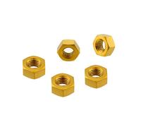 RISON-Titanium Écrou Hexagonal en Titane M7, Écrous Hexagonaux et Mecaniques DIN 934, Ecrou Frein Hexagonal de Blocage pour Vis, Boulons Filetés & Tiges Filetées, 5 Pièces