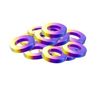 RISON-Titanium Lot de 10 rondelles plates en titane de grade 5 M10 DIN125, rondelles de sécurité, rondelles de carrosserie, rondelles métalliques, pour vis, écrous, tige filetée