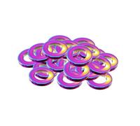 RISON-Titanium Rondelles Plates en Titane Grade 5 M5, 10 Pièces Rondelles de Sécurité DIN125, Rondelles de Carrosserie Métalliques Bagues D'étanchéité pour Vis, écrous, Tige Filetée