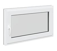 RISOR Fenêtre de cave 100 x 70 cm en PVC et verre anthracite, fonction basculante et rotative, cadre système à 5 chambres, protection thermique et insonorisation pour cave et intérieur