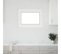 RISOR Fenêtre de cave 80 x 60 cm en PVC et verre anthracite avec fonction basculante, protection thermique, insonorisation, vitrage isolant, cadre en plastique, idéale pour la cave et l'intérieur