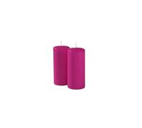 Risthò Lot de 6 Bougies - Diamètre 6 cm Hauteur 15 cm - Couleur Fuchsia - Durée 72 Heures - Cereria Di Giorgio