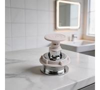 Risveglio Bouton de chasse d'eau pour chasse d'eau 55 mm ABS pour interrupteur poussoir de rechange simple ou avec support pour réparation de réservoir Finition noire argentée