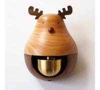 Risveglio Carillon éolien à ventouse porte-bonheur pour chat, sonnette en bois fabriquée à la main avec ton cuivre apaisant, joli décor dopamine pour porte