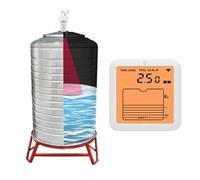 Risveglio Compteur numérique de niveau d'eau avec écran rétroéclairé, sans fil pour moniteur de réservoir jusqu'à 100 m pour portée, système d'alarme haut-bas, industrie agricole domestique, jauge de