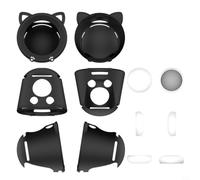 Risveglio Coque en silicone avec oreilles de chat pour alarme sonore - Antichoc - 10,3 x 10 x 10,6 cm - Pour chambre à coucher, dortoir, noir et rouge