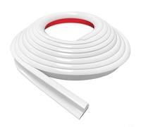 Risveglio Gouttière de pluie en PVC en forme de J pour rail d'égouttement de toit de 6 m, garniture de camping-car de 1,27 cm, résistante aux intempéries (blanc)