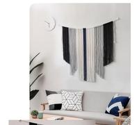 Risveglio Grande tapisserie murale en macramé tissé à la main, tapisserie bohème en coton avec frange, décoration d'intérieur artistique pour salon, 120 cm