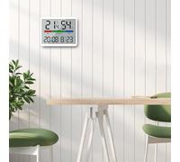 Risveglio Horloge électronique multifonction avec grand écran LCD, heure | Horloge numérique à grand écran mural ou de bureau, affiche l'heure et la date