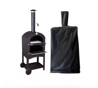 Risveglio Housse de four à pizza d'extérieur imperméable 210T en tissu Oxford résistant à la poussière pour jardin, terrasse, fours à gaz, noir, 168 x 58 x 45 cm