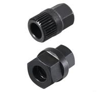 Risveglio Jeu de douilles hexagonales 1/2 de 4 à 17 mm, adaptateur en acier au chrome vanadium pour ynamométrique et perceuse, rainure anti-chute pour automobile (33 + hexagonal)
