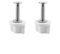Risveglio Kit de vis d'expansion de WC pour siège de toilette - Pour charnières en acier inoxydable et nylon - Fixations de fixation avec bouchons - Installation sécurisée du couvercle - 45 x 25 mm