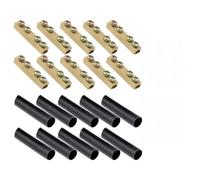 Risveglio Lot de 10 piliers en cuivre rapide pour bornes de connexion 60 A | Lot de 10 blocs de jonction en cuivre 60 A 80 A avec tubes 60 A 80 A pilier en cuivre