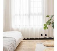 Risveglio Lot de 10 poids de rideau de douche avec aimants, pour pinces de nappe robustes pour arrêter de souffler, 4 cm pour ensemble noir et blanc