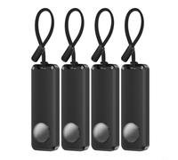 Risveglio Lot de 4 piles AA à durée de vie prolongée pour AirTag, boîtier ABS étanche IPX7, dispositif de suivi durable pour l'extérieur, noir