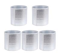 Risveglio Lot de 5 cache-pots de fleurs argentés pour isolation thermique en feuille d'aluminium respirante pour jardin, 5 tailles de hauteur 32 cm