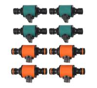 Risveglio Lot de 8 raccords de mamelon bidirectionnels à dégagement rapide avec valve d'arrêt, pour irrigation extérieure en plastique ABS robuste