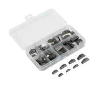 Risveglio Lot de 80 clés demi-lune métriques Woodruff en acier au carbone avec manivelle pour boîte de rangement en polypropylène, fixation mécanique