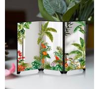 Risveglio Miroir pliable de style - Décoration de table en acrylique avec gravure complexe - Cadre pliable en PVC - Noir - 23 x 11 cm