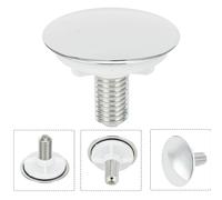Risveglio Plaque d'obturation en plastique ABS pour trou de robinet 49 mm Finition chromée Bouchon de trop-plein pour évier de cuisine 16-35 mm