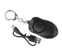 Risveglio Porte-clés compact avec alarme de sécurité personnelle 140 dB, sirène d'autodéfense puissante pour femmes et filles, bouton de panique portable, pour jogging, camping, blanc