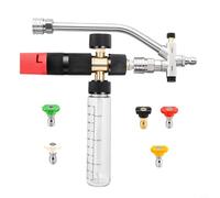 Risveglio Pulvérisateur à mousse de 100 ml, double interface à connexion rapide, débit réglable, design sans dilution, 5 embouts inclus