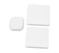 Risveglio RF433MHz Interrupteur à distance sans fil 1/2/3 boutons poussoirs avec code d'apprentissage pour lumières et appareils ménagers intelligents Blanc (1 gang 2-1)