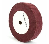 Risveglio Roue à lamelles non tissée grain 320 de 12,7 cm, polissage en | Disque pour métal et bois pour acier inoxydable, meule en forme de tambour pour mandrin de 2 pouces et outils Foredom