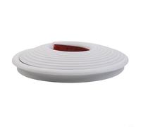 Risveglio Rouleau de gouttière de toit pour camping-car - 5 m - En PVC blanc - En forme de J - 1,27 cm de hauteur - Guide d'eau pour remorque et camping-car