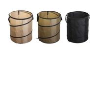 Risveglio Sac Oxford Pliable Multi-Usages pour Grande Capacité Jardinage Conteneur Camping Outils Plantes Sac de Rangement Fourre-Tout avec Poignées Noir