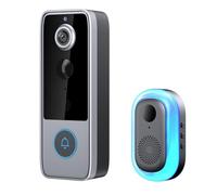 Risveglio Sonnette vidéo WiFi compatible avec Tuya, caméra de sécurité 720p avec conversation bidirectionnelle, alertes en temps réel, IP65