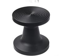 Risveglio Tamper à café noir en polypropylène avec base plate et ondulée 51 mm, 53 mm, 58 mm, design double face pour machine à expresso, porte-filtre ergonomique (53 mm)