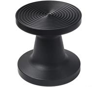 Risveglio Tamper à café noir en polypropylène avec base plate et ondulée 51 mm, 53 mm, 58 mm, design double face pour machine à expresso, porte-filtre ergonomique (58 mm)