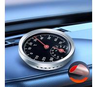 Risveglio Thermomètre hygromètre mécanique pour voiture, de -30 degrés à 70 degrés, 10 à 100 % RH, jauge en alliage d'aluminium pour intérieur et extérieur